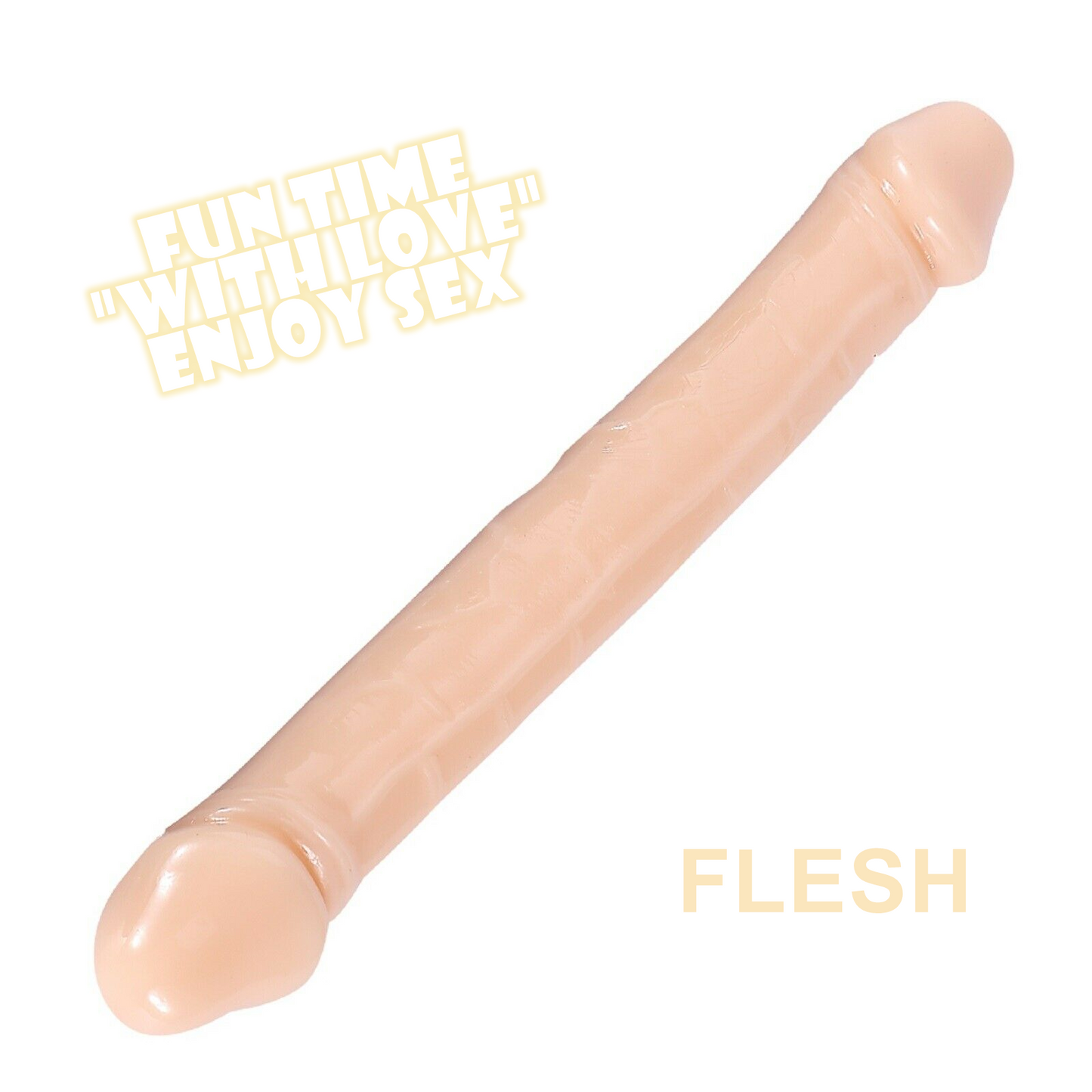 Double-Headed Jelly Dildo - Realistic Long Penis for Anal, Lesbian, and Gay Pleasure (32cm)