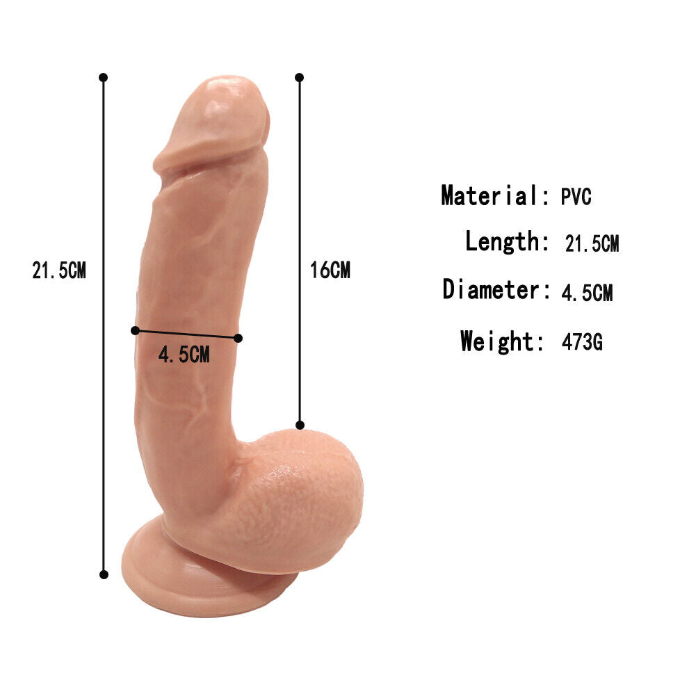 Realistic Large Dildo with Strap-On for Anal & Vaginal Pleasure