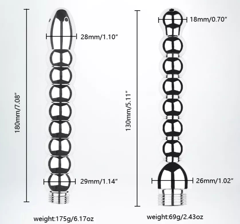 Metallic Vaginal & Anal Irrigator Set