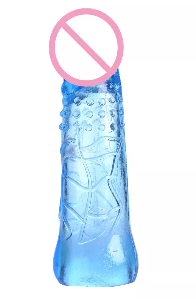 Clear High-Stretch Penis Extender - Crystal Thorn Condom for Enhanced Pleasure