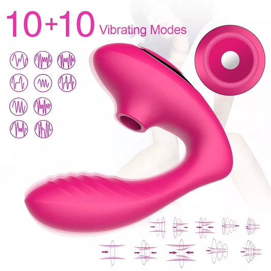 Magnetic Remote Control Clitoral Sucking Vibrator - G-Spot & Oral Stimulation Toy