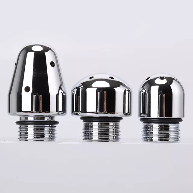 Stainless Steel 3-Cap Shower Enema Kit - Metal Douche for Anal & Vaginal Cleansing