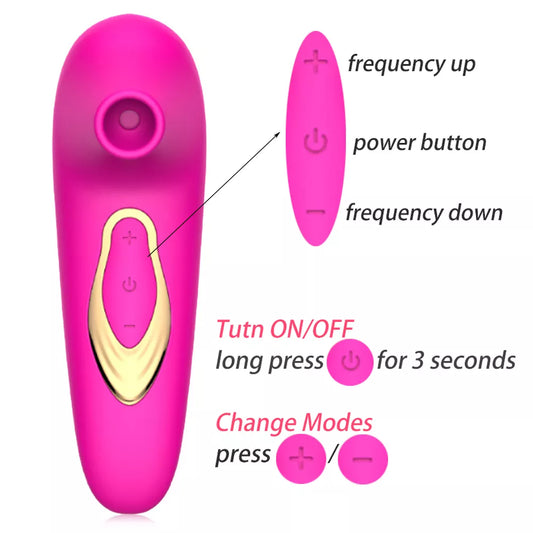 Silicone Clitoral Sucking Vibrator - Powerful Massager & Pleasure Toy for Women