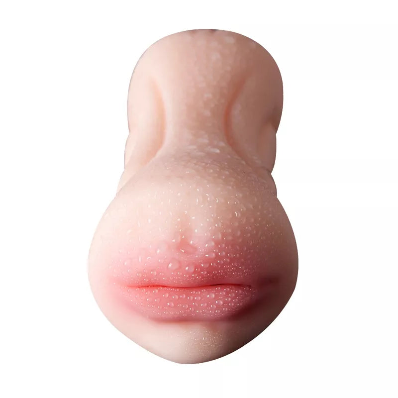 Double-Ended Male Masturbator - 3D Textured Artificial Vagina & Mouth for Realistic Pleasure