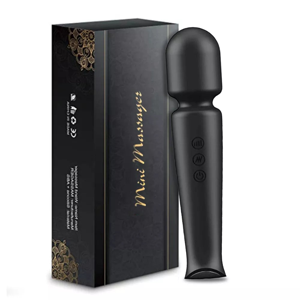 Wireless Waterproof Mini Wand Massager - Powerful USB Rechargeable Vibrator for Relaxation & Pleasure