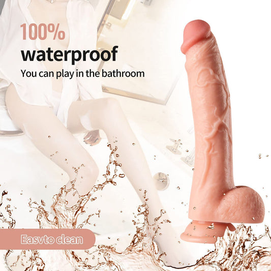 Peanut Massage Ball Dildo - Suction Cup Toy with Clitoral Stimulator & Thrusting Action