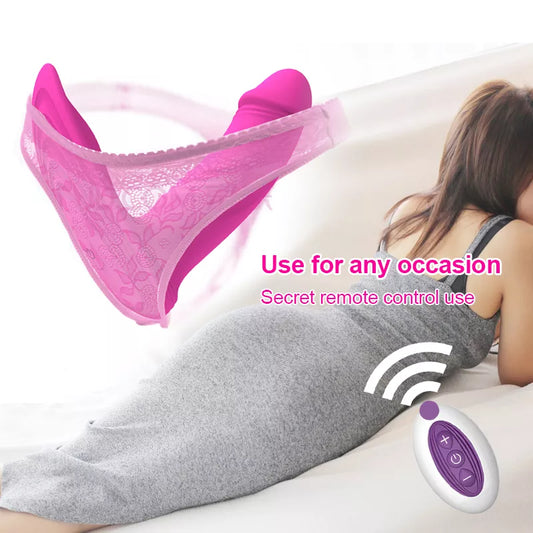 Remote Control Wearable Butterfly Panties Vibrator - G-Spot Toy for Women