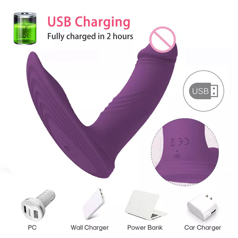 Remote Control Wearable Butterfly Panties Vibrator - G-Spot Toy for Women
