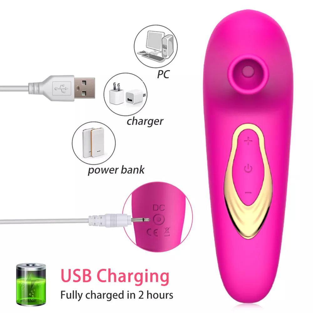 Silicone Clitoral Sucking Vibrator - Powerful Massager & Pleasure Toy for Women