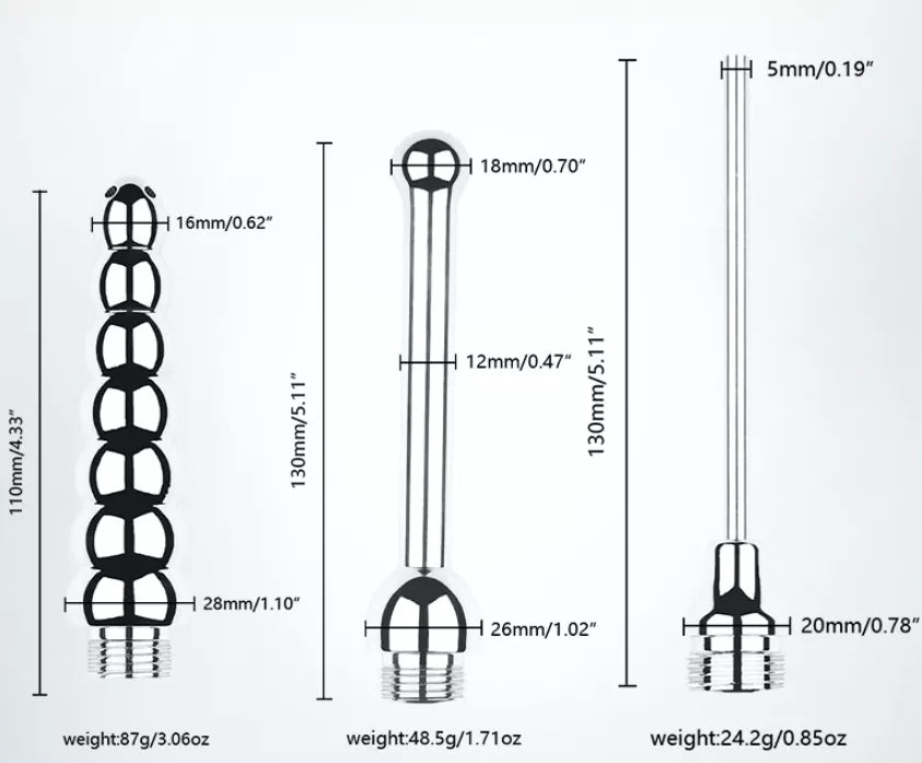 Metallic Vaginal & Anal Irrigator Set