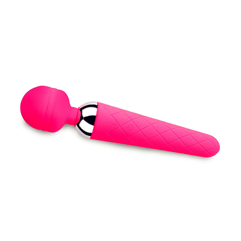 Pink 10-Speed Silicone Clitoral Vibrator - Rechargeable Wand Massager