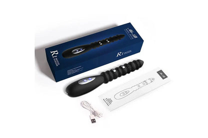 Nine-Section Silicone Anal Plug with Remote Control - Prostate Massager & Vibrating Pleasure Toy