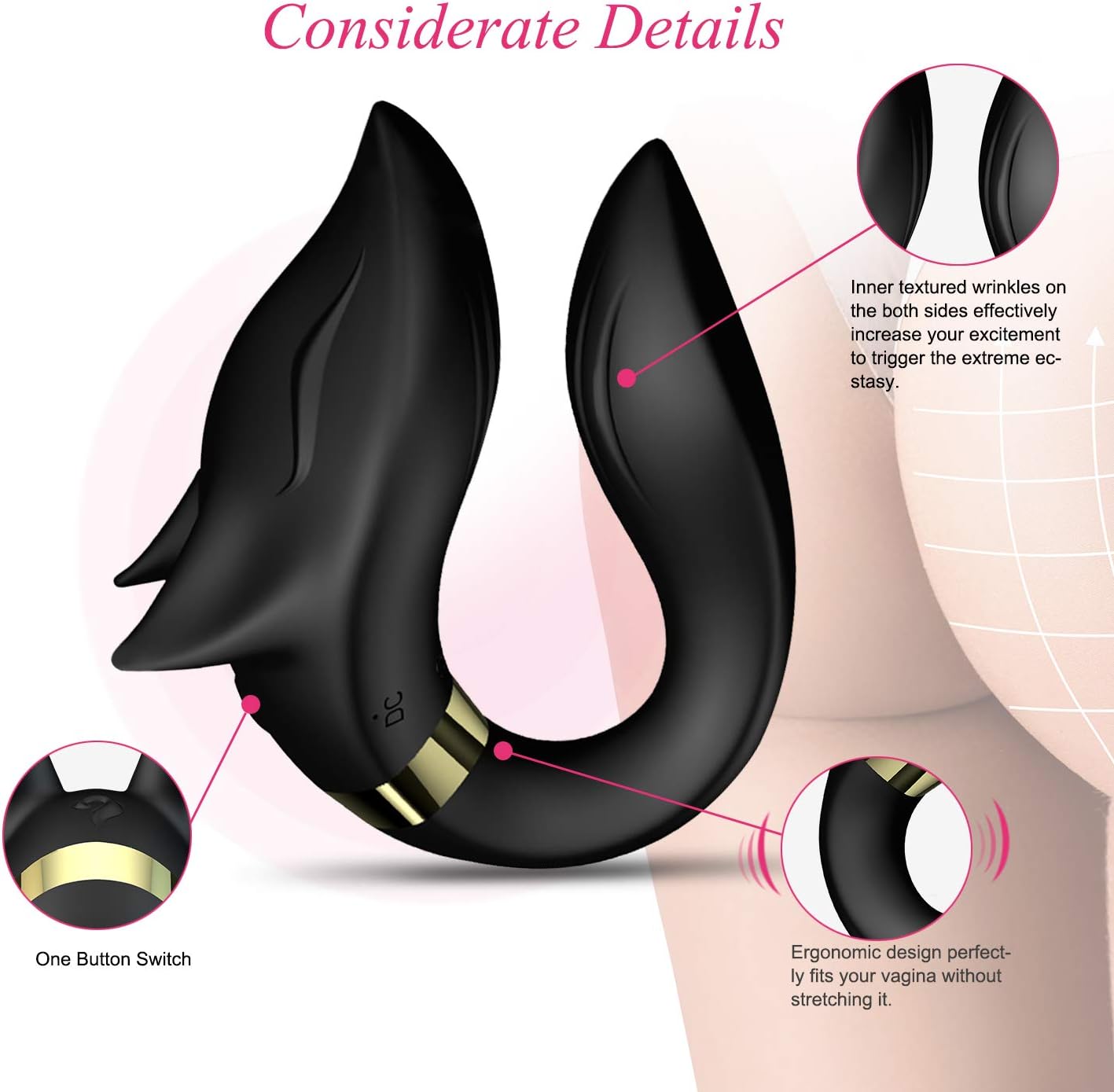 Wearable Electric Vibrator with Wireless Remote Control - Rechargeable Strap-On Sex Toy for Couples