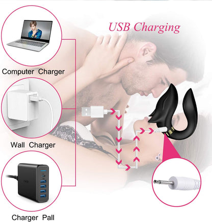 Wearable Electric Vibrator with Wireless Remote Control - Rechargeable Strap-On Sex Toy for Couples