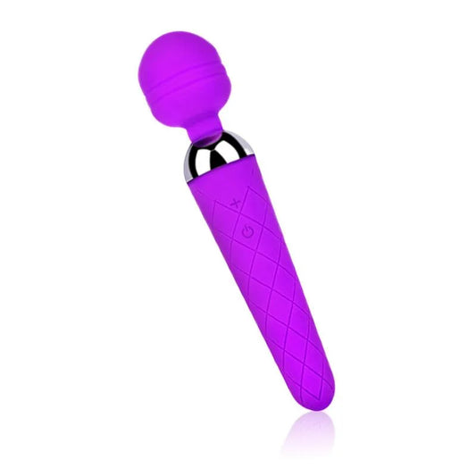 10-Speed Silicone Clitoral Vibrator - Rechargeable Wand Massager for Women & Couples (Purple)