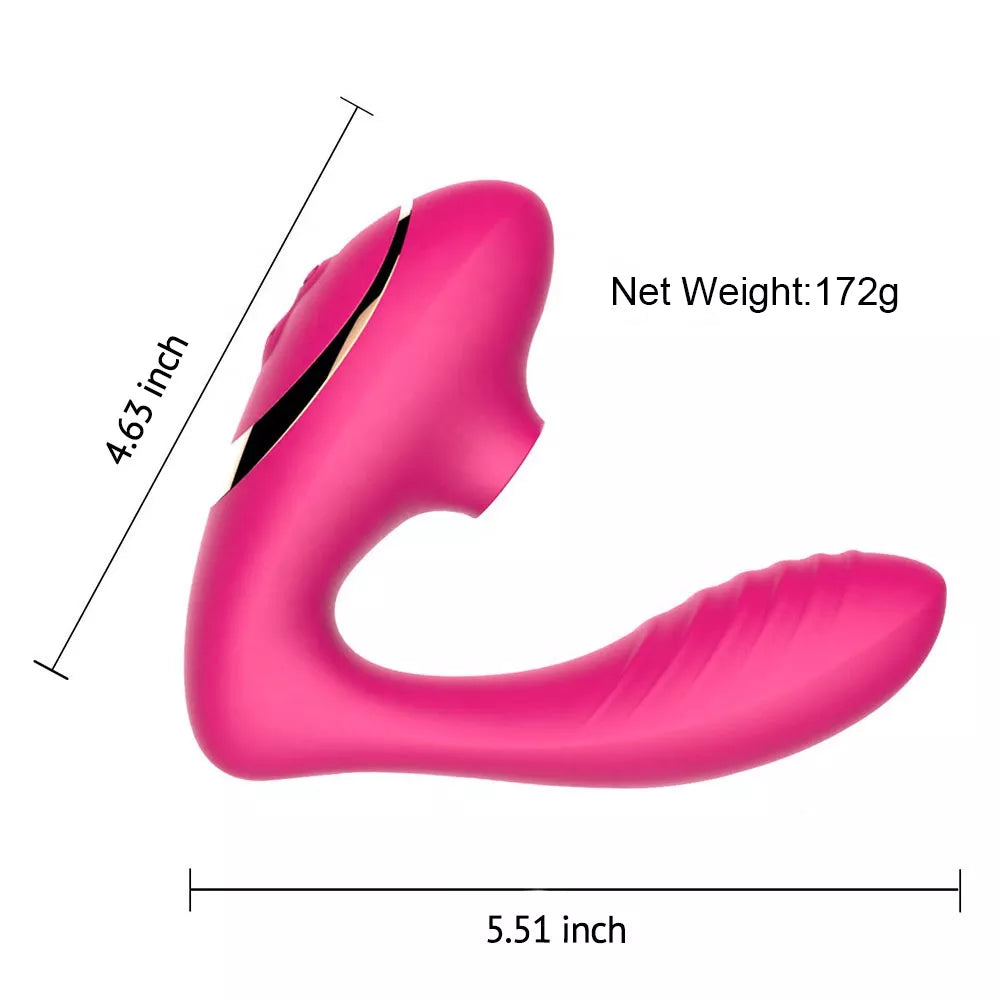 Magnetic Remote Control Clitoral Sucking Vibrator - G-Spot & Oral Stimulation Toy