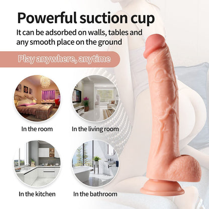 Peanut Massage Ball Dildo - Suction Cup Toy with Clitoral Stimulator & Thrusting Action
