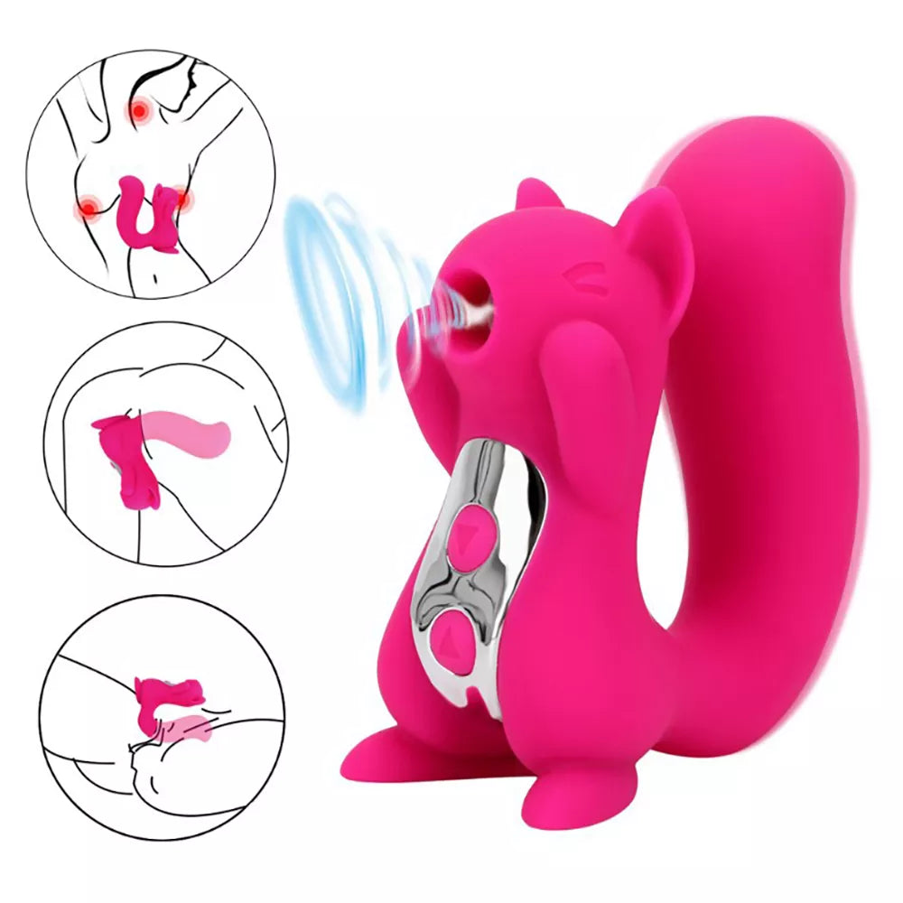 Mini Squirrel Suction Vibrator - Multifunctional G-Spot & Clitoral Sucking Toy