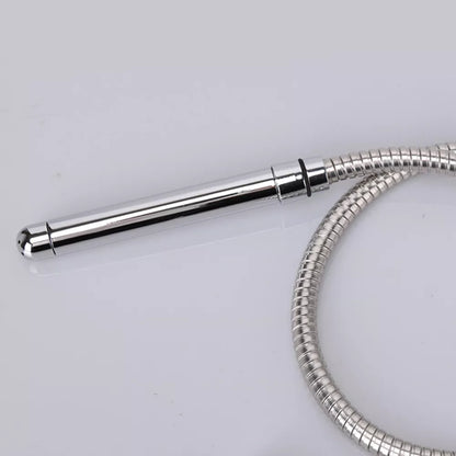 Stainless Steel 3-Cap Shower Enema Kit - Metal Douche for Anal & Vaginal Cleansing