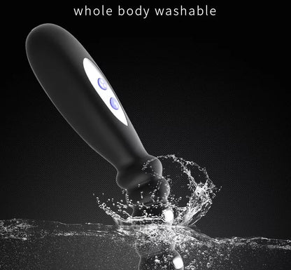 Nine-Section Silicone Anal Plug with Remote Control - Prostate Massager & Vibrating Pleasure Toy