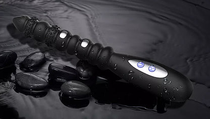 Nine-Section Silicone Anal Plug with Remote Control - Prostate Massager & Vibrating Pleasure Toy