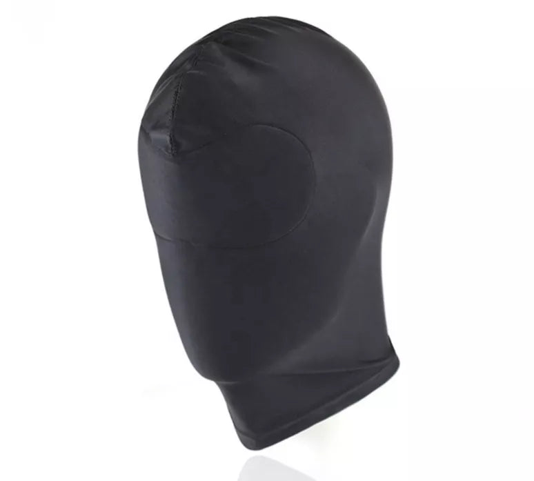Elastic hood with open eyes and mouth holes fetish