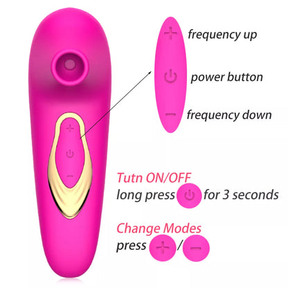 Silicone Clitoral Sucking Vibrator - Powerful Massager & Pleasure Toy for Women
