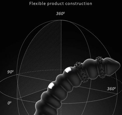 Nine-Section Silicone Anal Plug with Remote Control - Prostate Massager & Vibrating Pleasure Toy