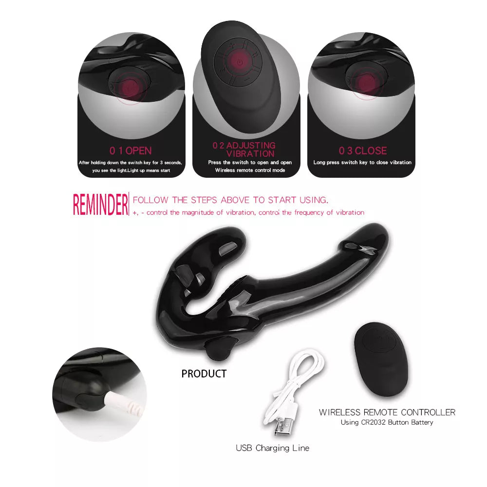 Waterproof Strapless Vibrator - Double-Ended Dildo