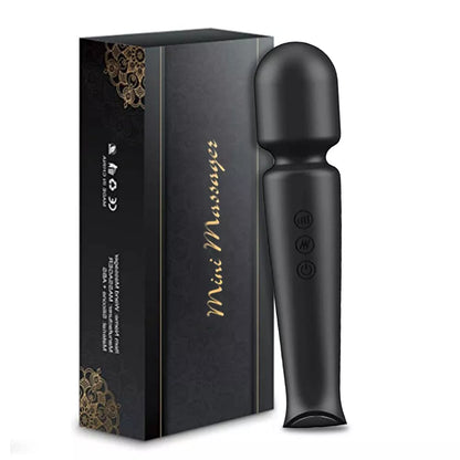 Wireless Waterproof Mini Wand Massager - Powerful USB Rechargeable Vibrator for Relaxation & Pleasure