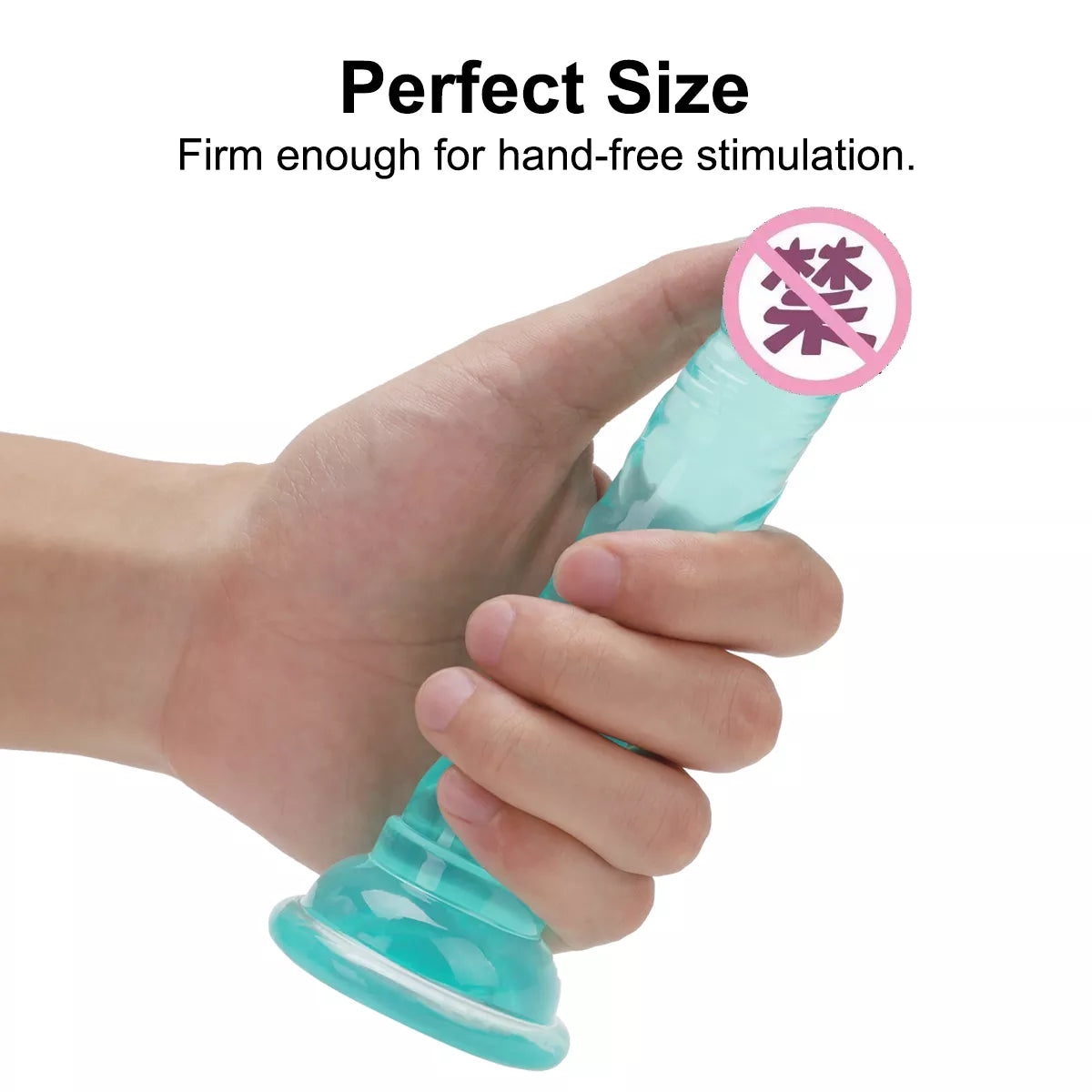 Realistic Black TPE Dildo Without Balls - Strong Suction Cup Toy for Women