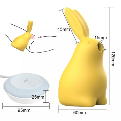 Yellow Silicone Waterproof Nipple & Clitoral Sucking Vibrator - G-Spot Pleasure Toy for Women