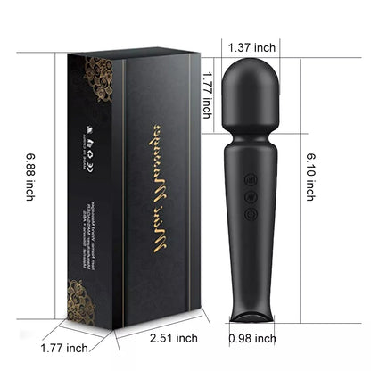 Wireless Waterproof Mini Wand Massager - Powerful USB Rechargeable Vibrator for Relaxation & Pleasure