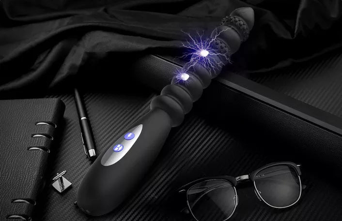 Nine-Section Silicone Anal Plug with Remote Control - Prostate Massager & Vibrating Pleasure Toy