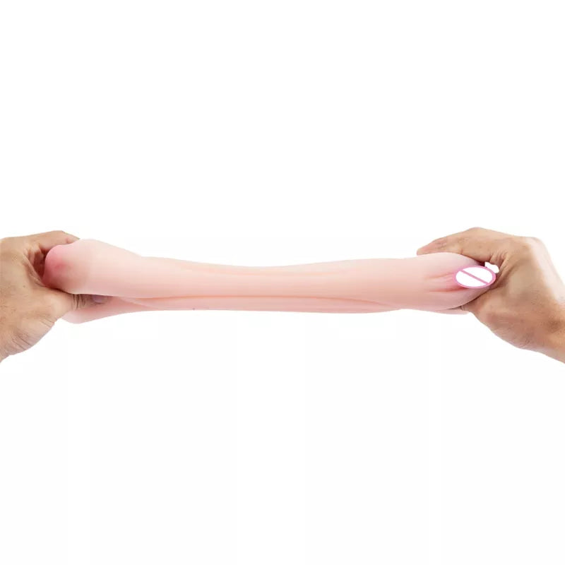Double-Ended Male Masturbator - 3D Textured Artificial Vagina & Mouth for Realistic Pleasure