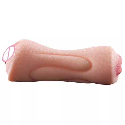 Double-Ended Male Masturbator - 3D Textured Artificial Vagina & Mouth for Realistic Pleasure