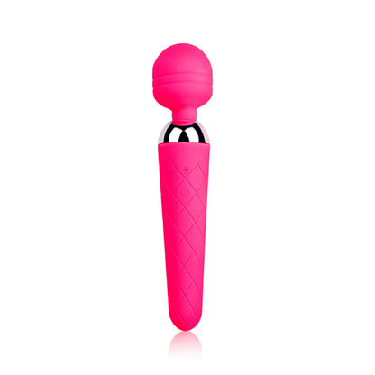 Pink 10-Speed Silicone Clitoral Vibrator - Rechargeable Wand Massager